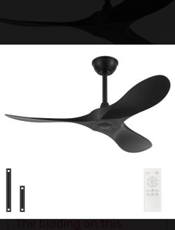 42'' Outdoor Ceiling Fan without Light,3 Solid Wood Damp Rated Ceiling Fan with Large Airflow,White Fan for Living Room,Bedroom,Gazebo,Porch.