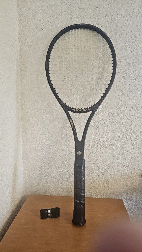 Vintage Dunlop Black Max Graphite Tennis Racket Racquet 4 3/8 gripi