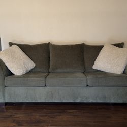 Brynn 91” Sleeper Sofa – Green | 1 Year Old, Excellent Condition