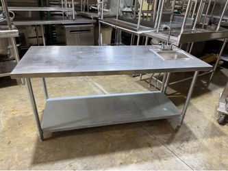 Stainless Steel Table With Sink