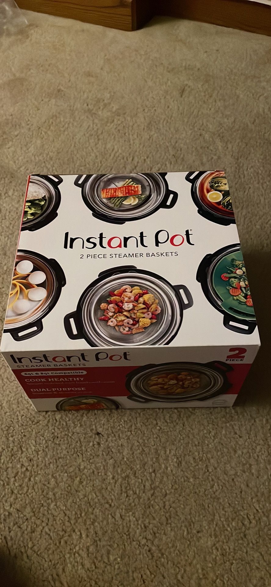 2 Piece Instant Pot Steamer baskets (for 6 And 8 Qt) - NEW, Unopened