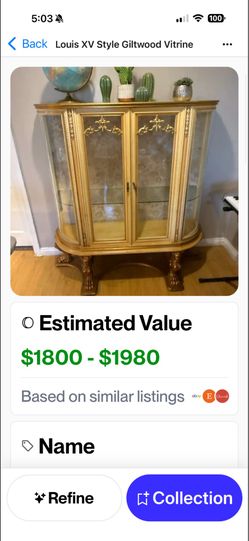 Curio display cabinet