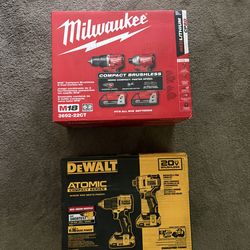 Set Of Drills Milwaukee & Dewalt ( Hesperia Ca )
