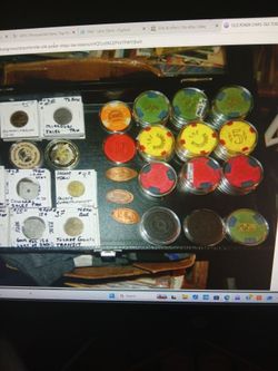 Old Poker Chips And  Tokens