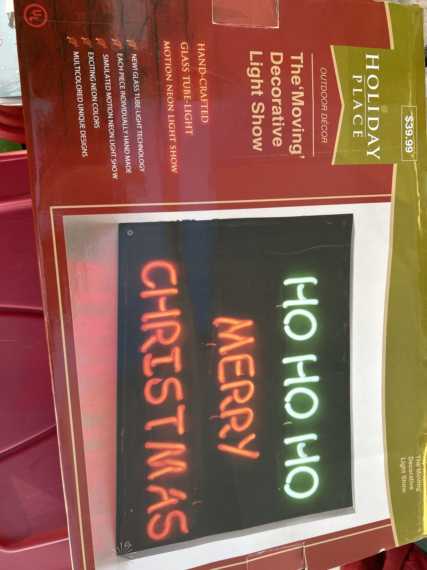 Like New Christmas Light Up Sign