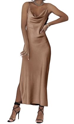 Spaghetti Strap Satin Dress  Xl 