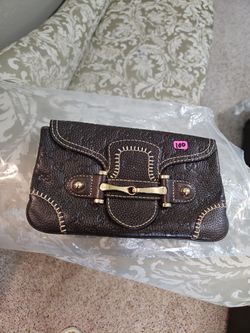 Brown Leather GUCCI Clutch