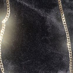 14k Solid gold chain  22” 5.5mm