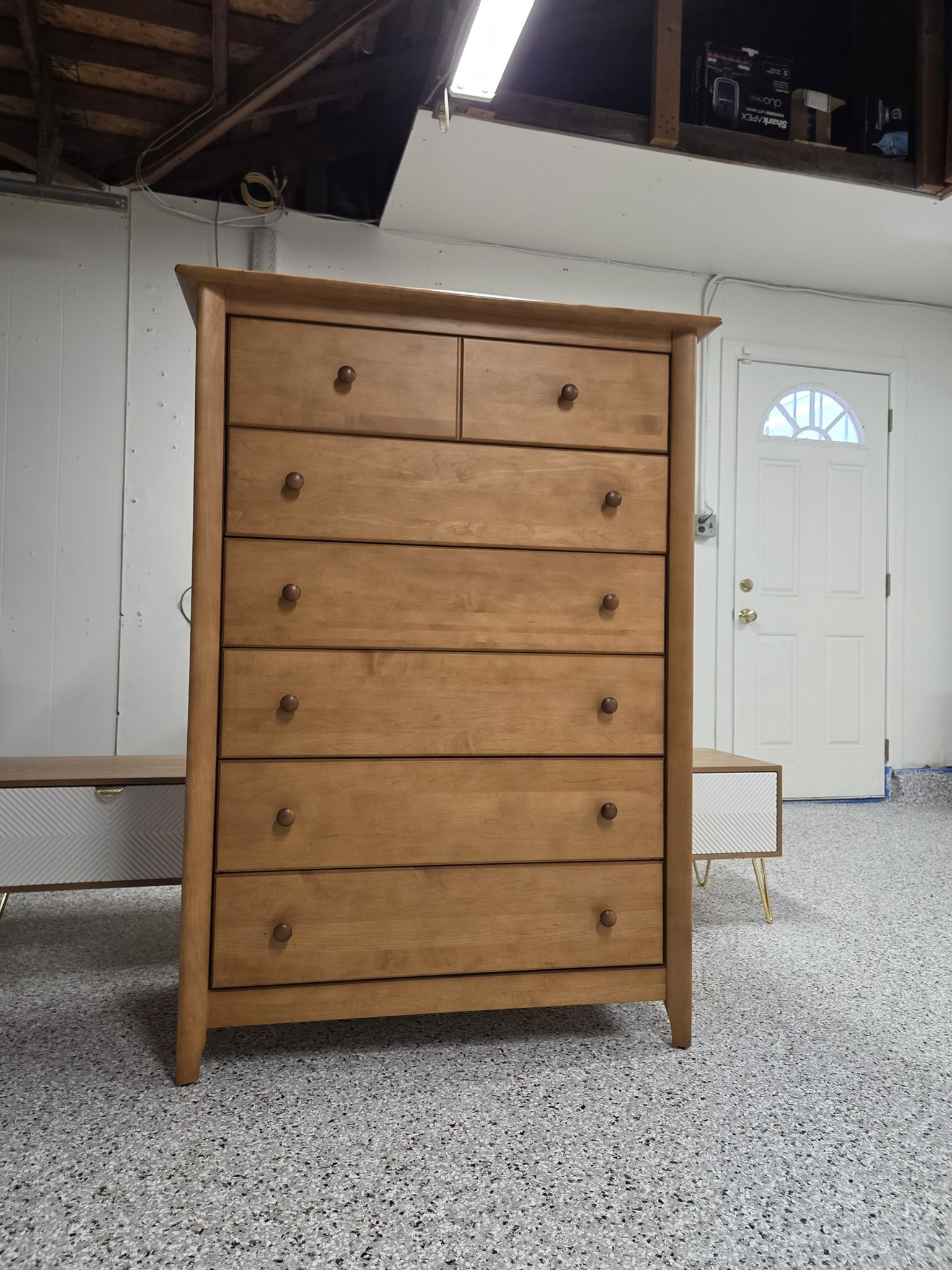 Teak Wood 6 Drawer Dresser - like New