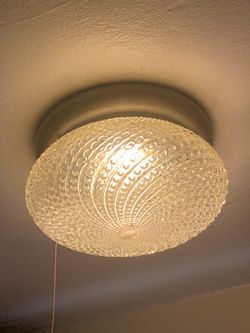 Vintage antique light fixture crystal glass brass excellent condition