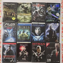 Lot of 14 Horror Action DVDs Blu-ray Hitman PC Game Sealed Collection Bundle