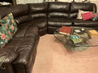 Leather Hide A Bed Sectional