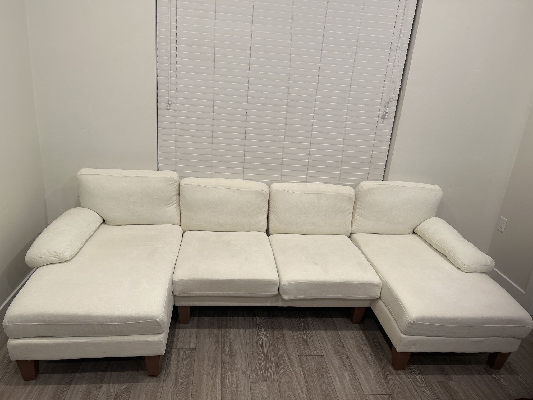 Fairly New All White Couch Sits 4 People