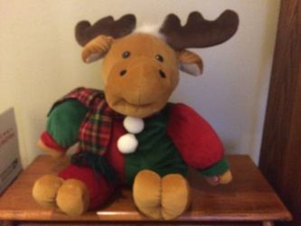 Christmas Musical Plush Reindeer "Grandma Got Run Over By Reindeer"