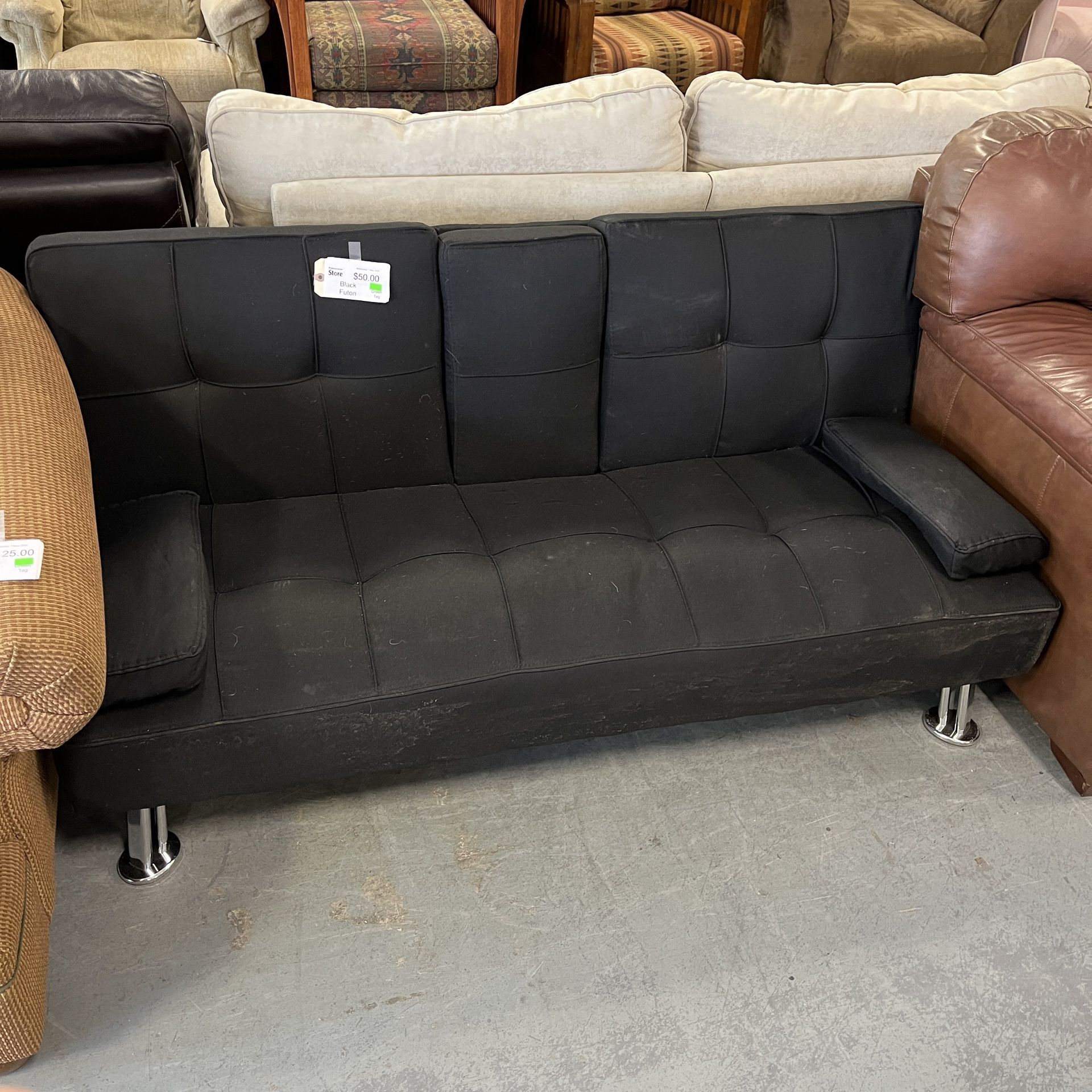 Black Futon Couch (in Store) 
