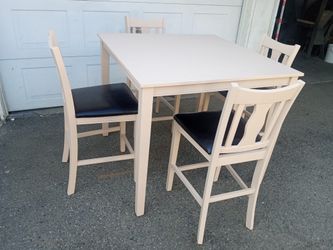 HIGH TABLE AND FOUR CHAIRS