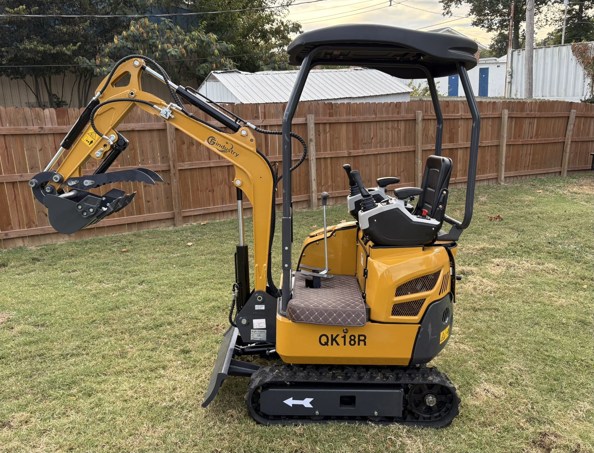 New CFG Mini Excavator QK18r w/ Pilot Controls, Hydraulic Thumb & More
