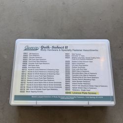 License Plate Screws Assortment