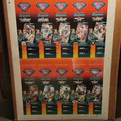 Miami Dolphins 1994 executive suite uncut unused  Limited edition ticket sheet