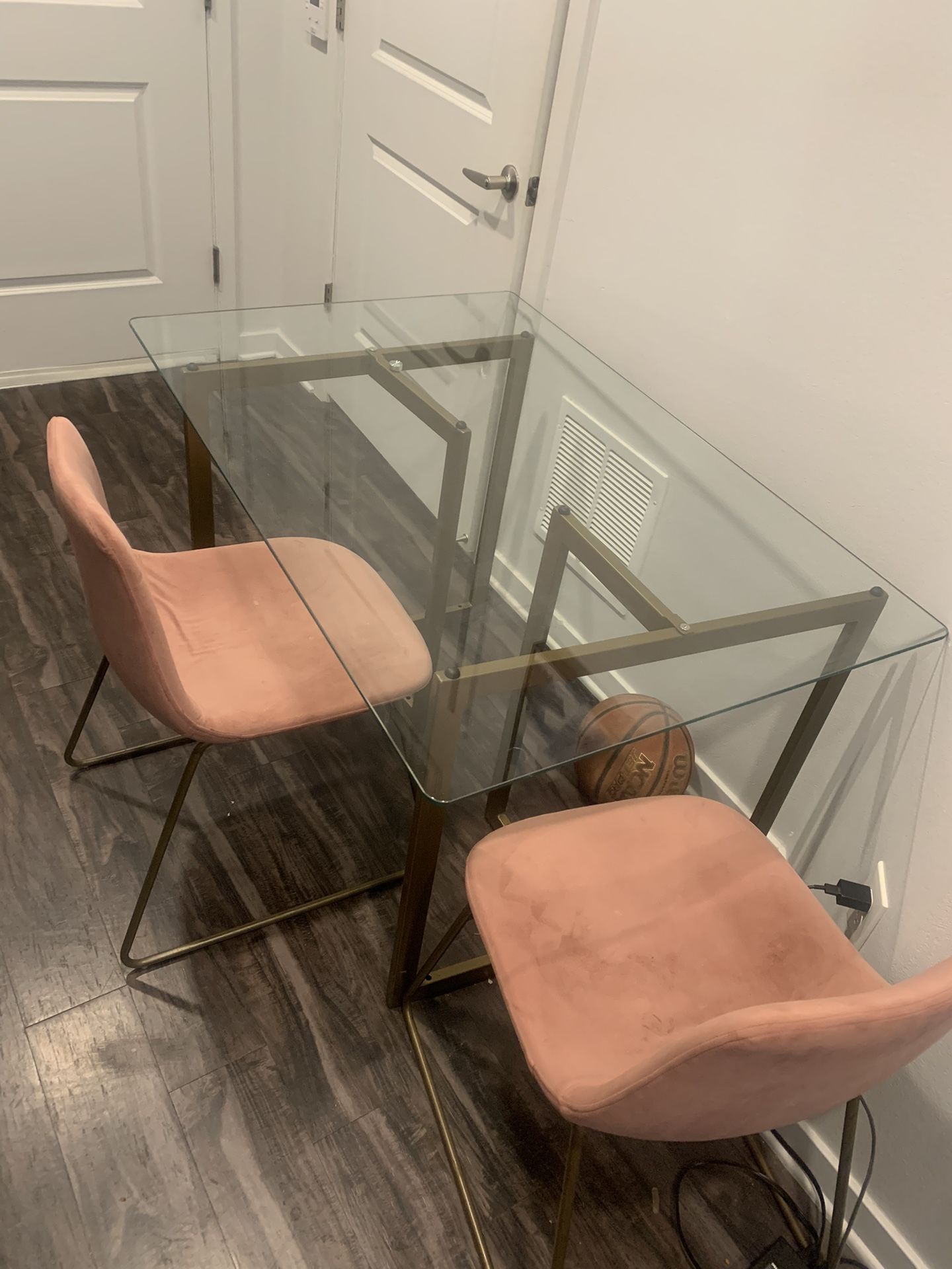 Glass Table & Chair Set