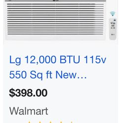 LG Thin Q Window AC Unit 12,000 BTU  WiFi With Remote 