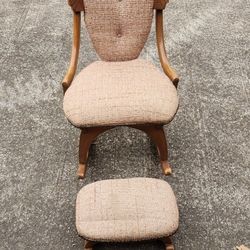 Antique Childs Rocker & Foot Rest.