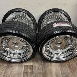 RINES PARA FORD Y CHRVY 5 VIRLOS -NEW 20x11 polished wheels with Lexani tires.