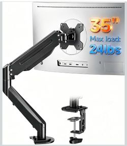 Suptek Single Monitor Arm VESA Mount for 17-35” Screens, 75/100mm, 24lbs