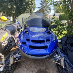 Snowmobiles With Trailer
