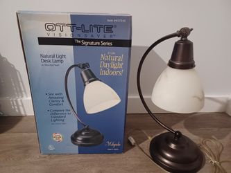 Ott-Lite VisionSaver Desk Lamp- Mocha Pearl (No Bulb)