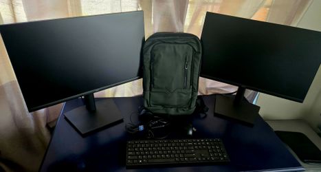 Dual Dell Monitors with Keyboard Bundle