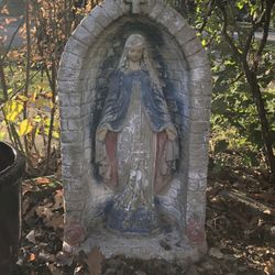 Cement Statue Our Lady Of Guadalupe. Very Special. !!