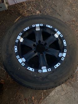Black Alloy Wheel with Tire