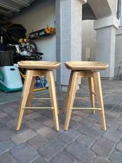 Pair of swivel counter stools