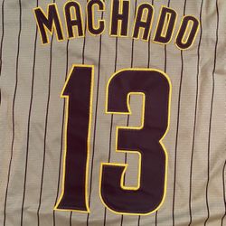 White Or Brown  Pinstripe San Diego Padres Manny Machado Stitched Jersey