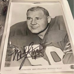 Buffalo Bills Mike Stratton Signed 8x10 