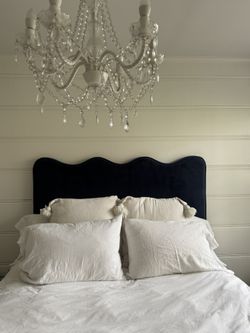 Navy Velvet Headboard By LULU and GEORGIA- $500 OBO