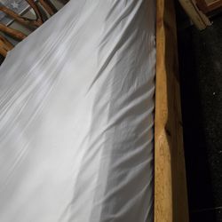 Rustic queen bed frame nightstand