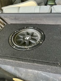 Kicker Subwoofer in Carpeted Enclosure Box