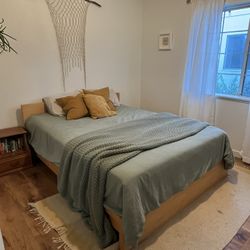 Bed frame, Queen Size Mattress, and Box Spring