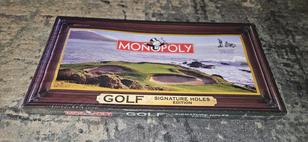Monopoly Golf Signature Holes Edition (2005) Brand New & Sealed Box has Warping