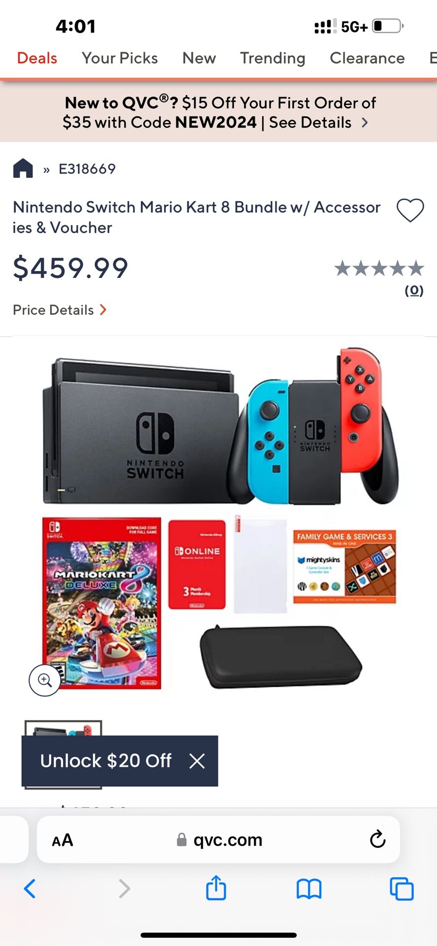 Nintendo Switch with Super smash Bros And Mario Kart Included 