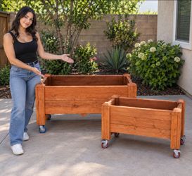 🌱🔥 HANDMADE HEAVY-DUTY WOODEN PLANTERS – BUILT TO LAST! 🔥🌱