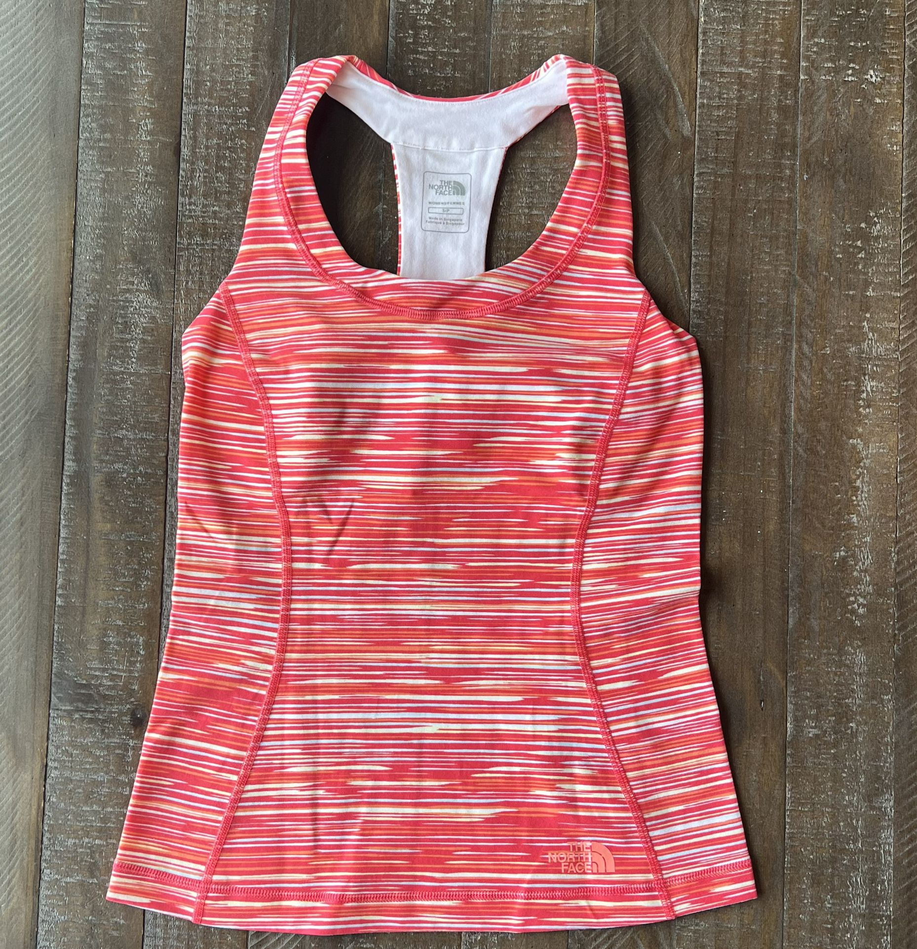 The North Face Tank Top Activewear Womens Small Stripes Vapor Wick