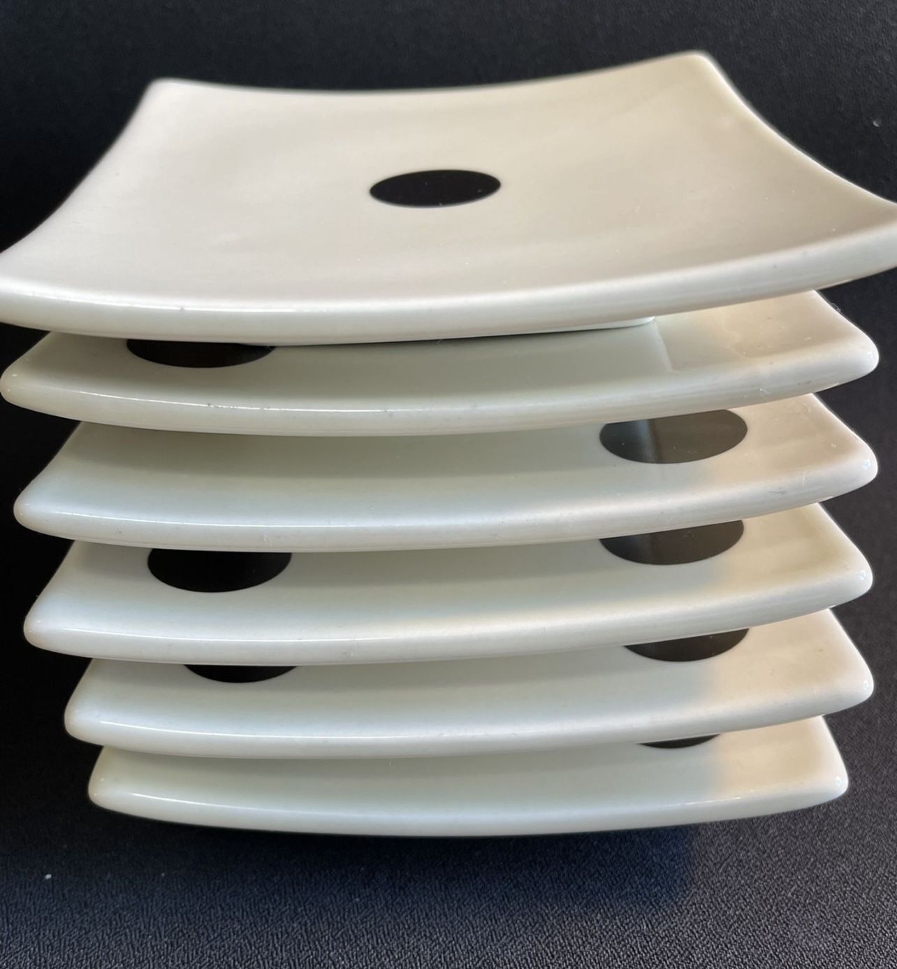 6 Restoration Hardware Dominos Plates Game Poker Appetizers Snack Plates