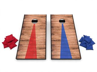 Cornhole Board Set for Adults - 4x2ft, Corn Hole Game with Scoreboard, Outdoor Yard & Lawn Games, He