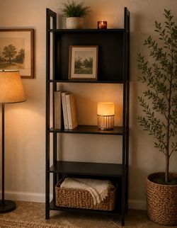 IKEA blackish brown  versatile wood shelf  W 24 3/8" D 9 3/8" H 65"
