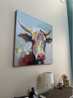 Colorful Cow Painting