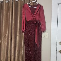 Beautiful Prom Or Diferent , Occasion Dress Burgandy Size 8 