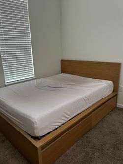 IKEA Malm bed frame - queen size and Mattress